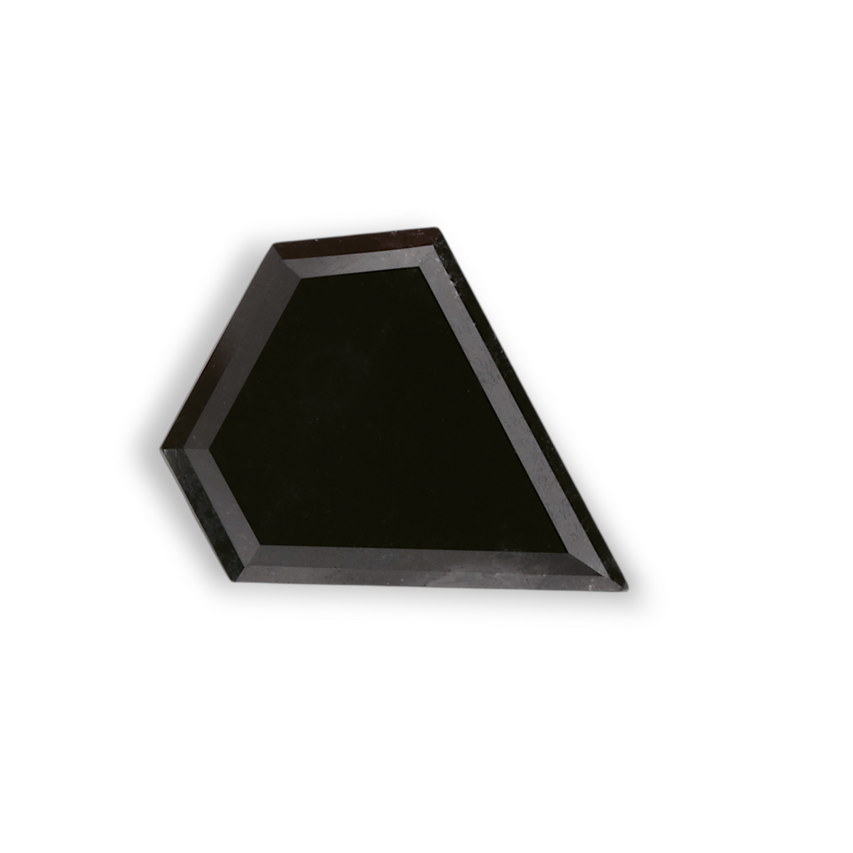 1.27 Carat Natural Black Shield Diamond GIA