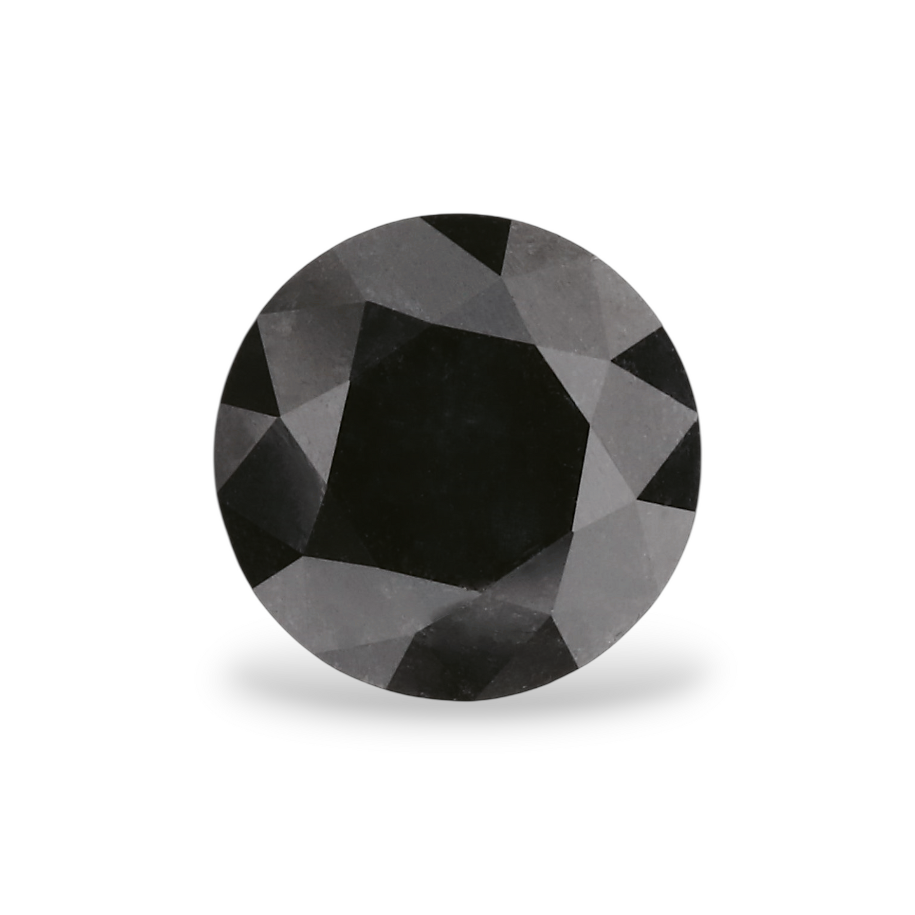 0.94 Carat Natural Black Round Diamond GIA