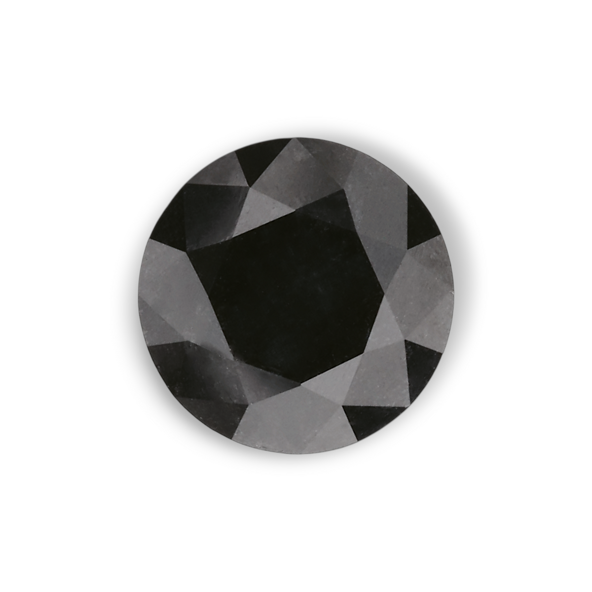 0.94 Carat Natural Black Round Diamond GIA