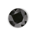0.94 Carat Natural Black Round Diamond GIA