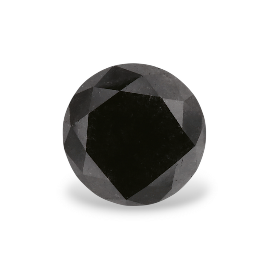 1.05 Carat Natural Black Round Diamond GIA