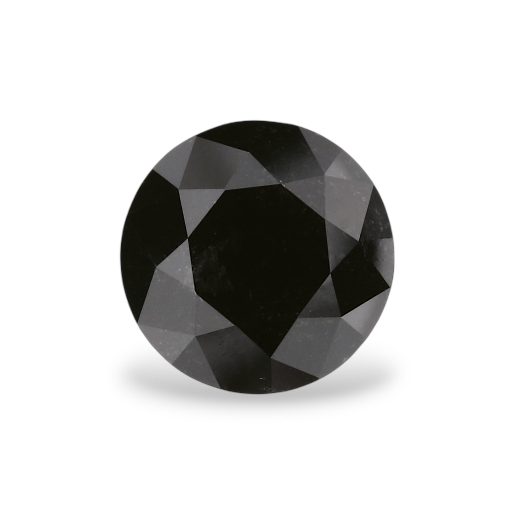 1.08 Carat Natural Black Round Diamond GIA