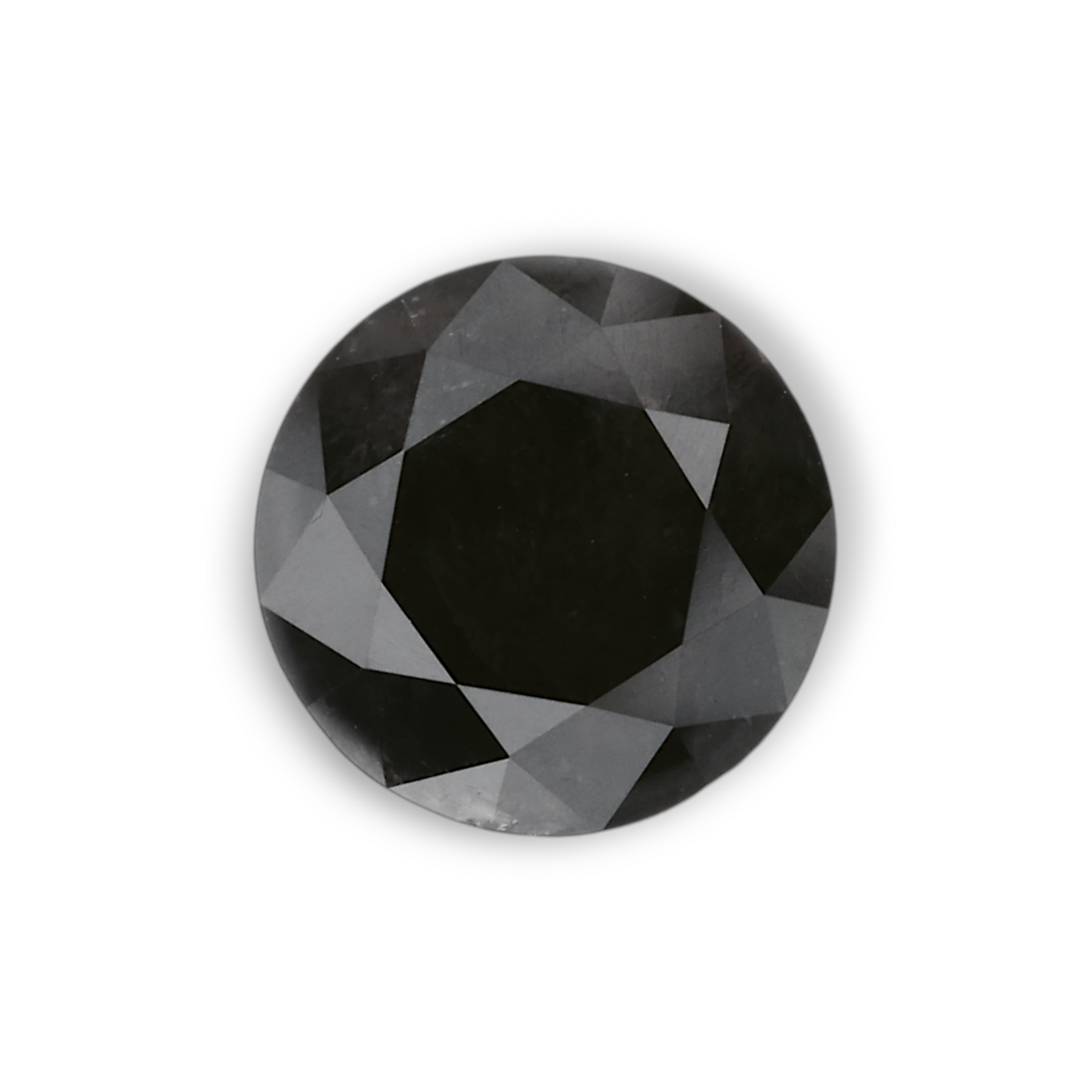 1.31 Carat Natural Black Round Diamond GIA
