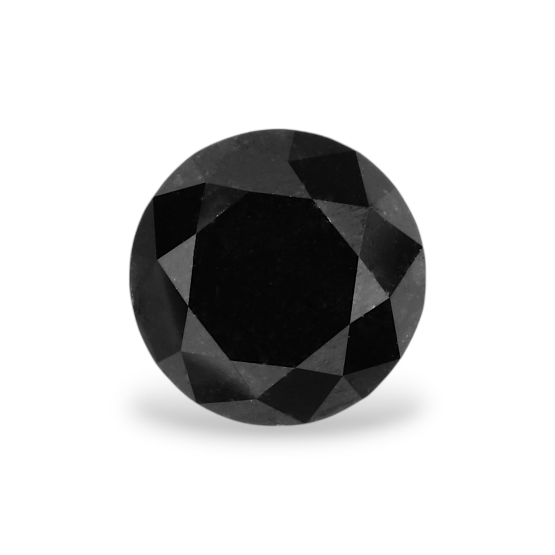 0.86 Carat Natural Black Round Diamond GIA