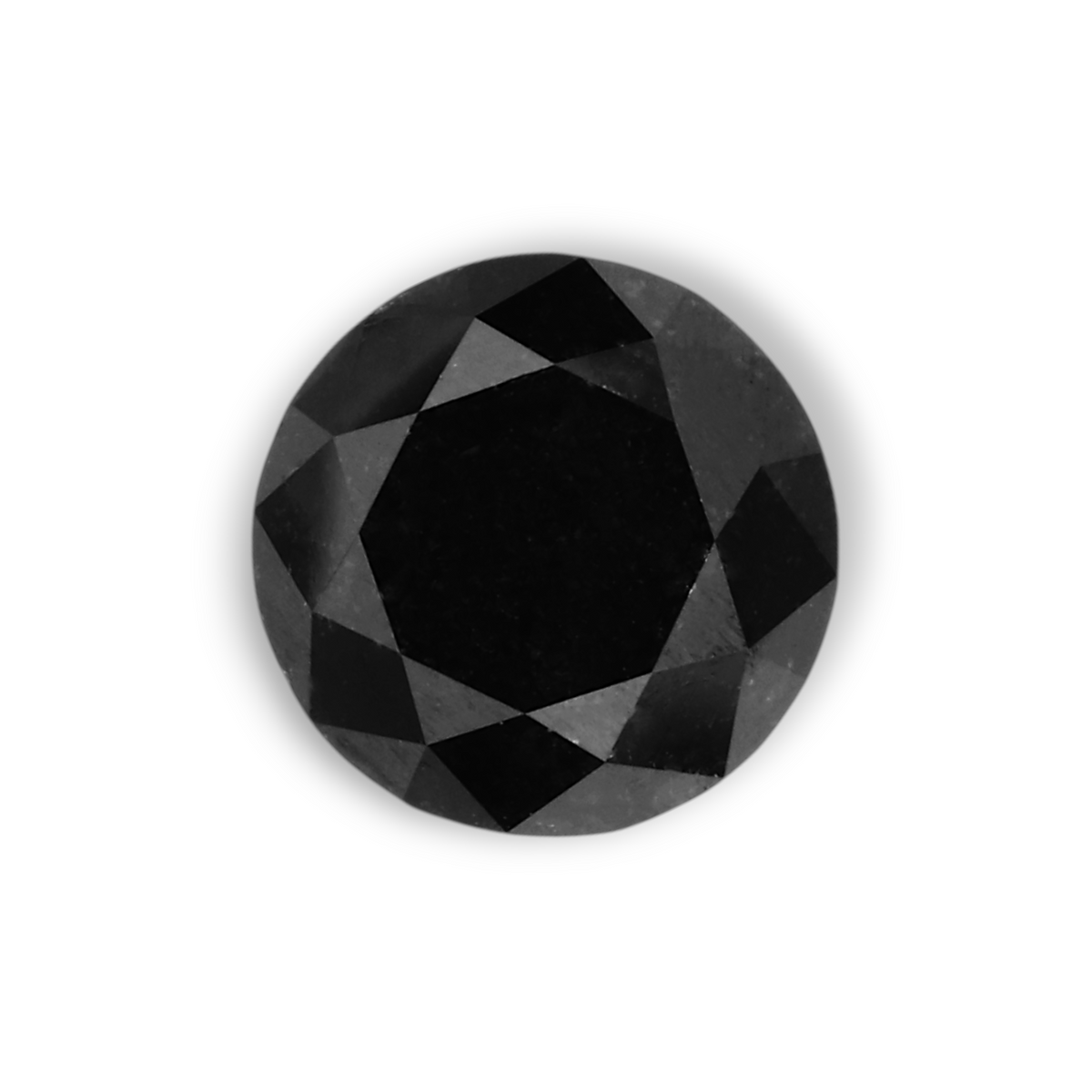 0.86 Carat Natural Black Round Diamond GIA