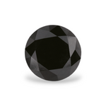 1.61 Carat Natural Black Round Diamond GIA