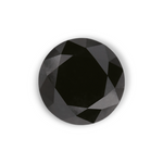 1.61 Carat Natural Black Round Diamond GIA