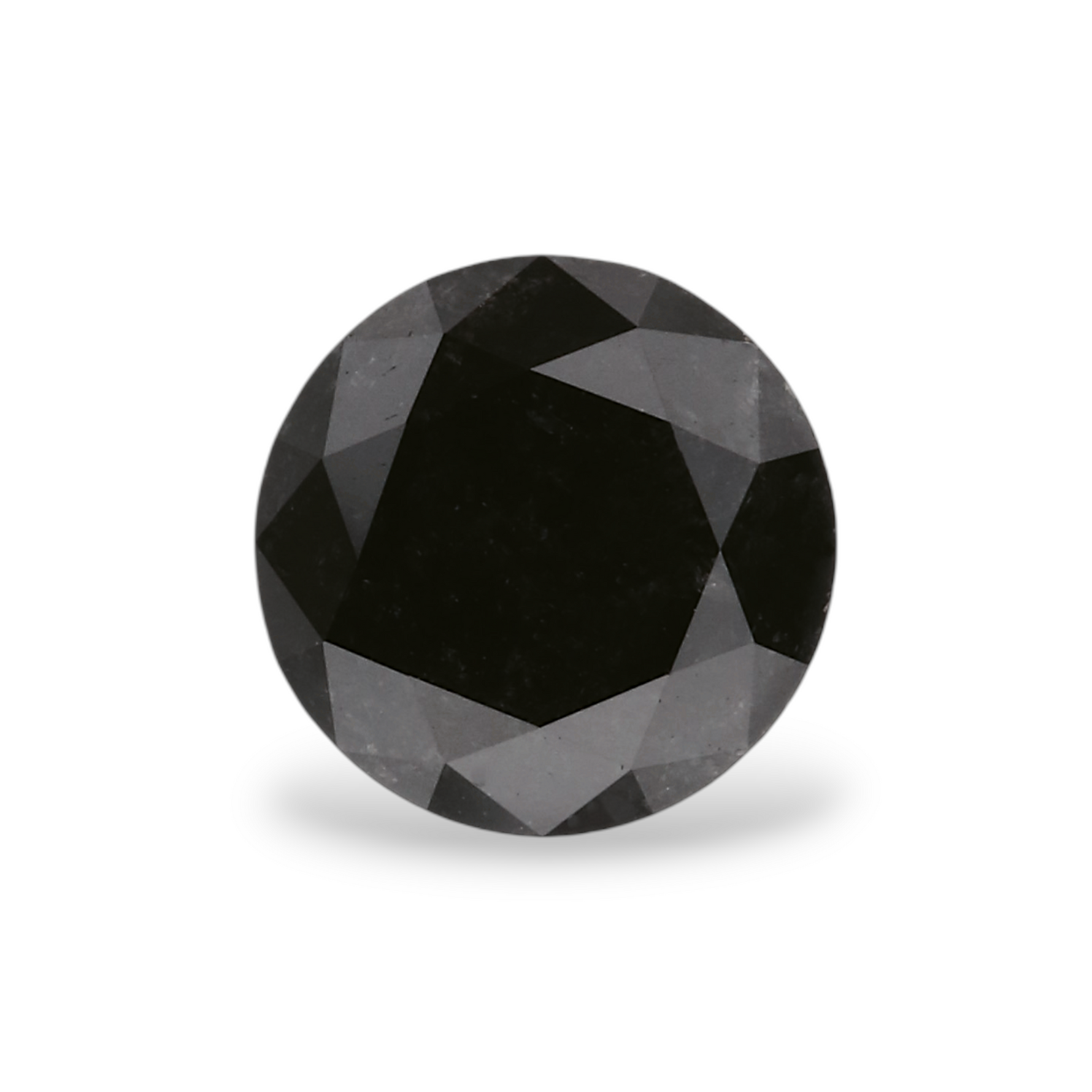 1.09 Carat Natural Black Round Diamond GIA