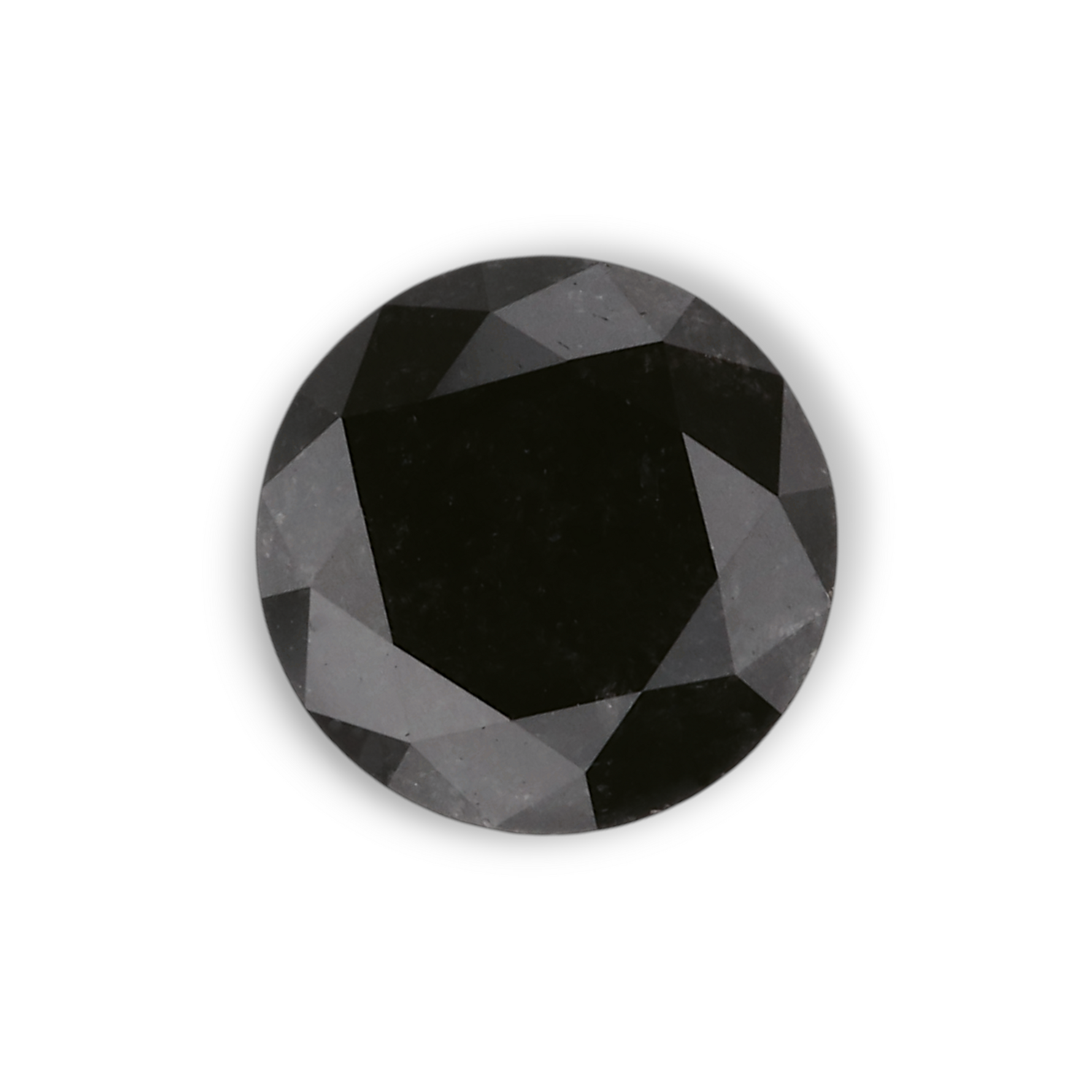 1.09 Carat Natural Black Round Diamond GIA