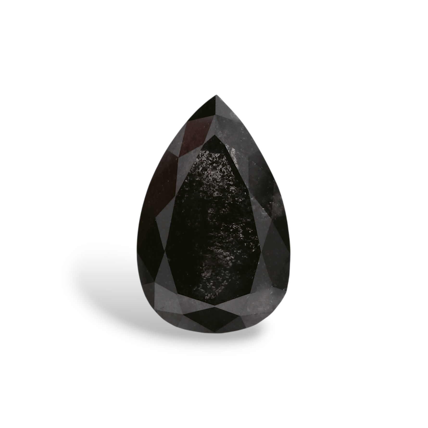 1.67 Carat Natural Dark gray Pear Diamond GIA