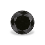 1.44 Carat Natural Black Round Diamond GIA