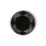 1.44 Carat Natural Black Round Diamond GIA