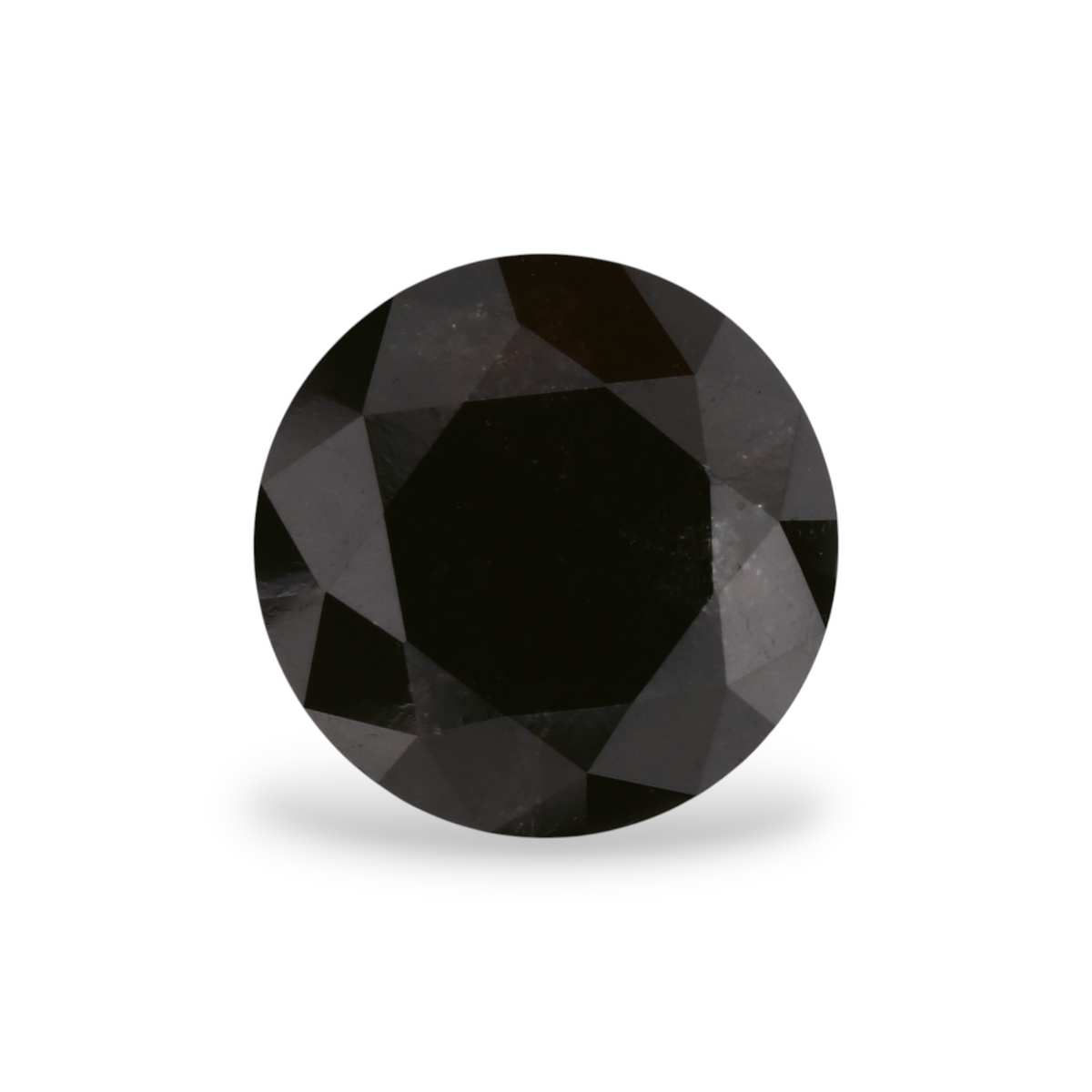 1.78 Carat Natural Black Round Diamond GIA