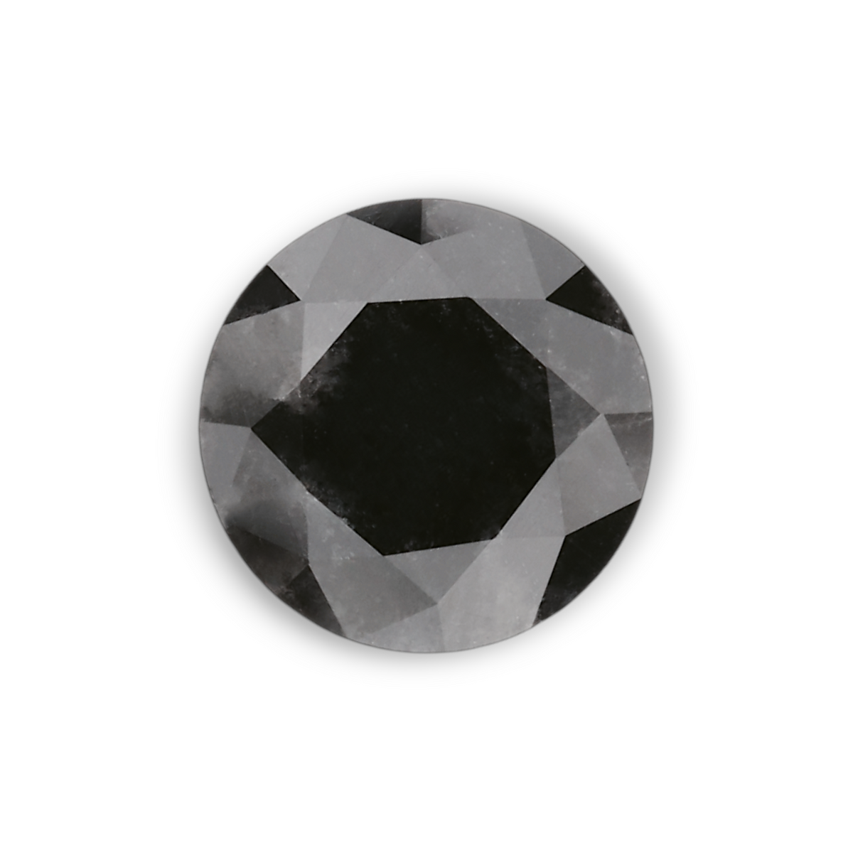 1.02 Carat Natural Black Round Diamond GIA