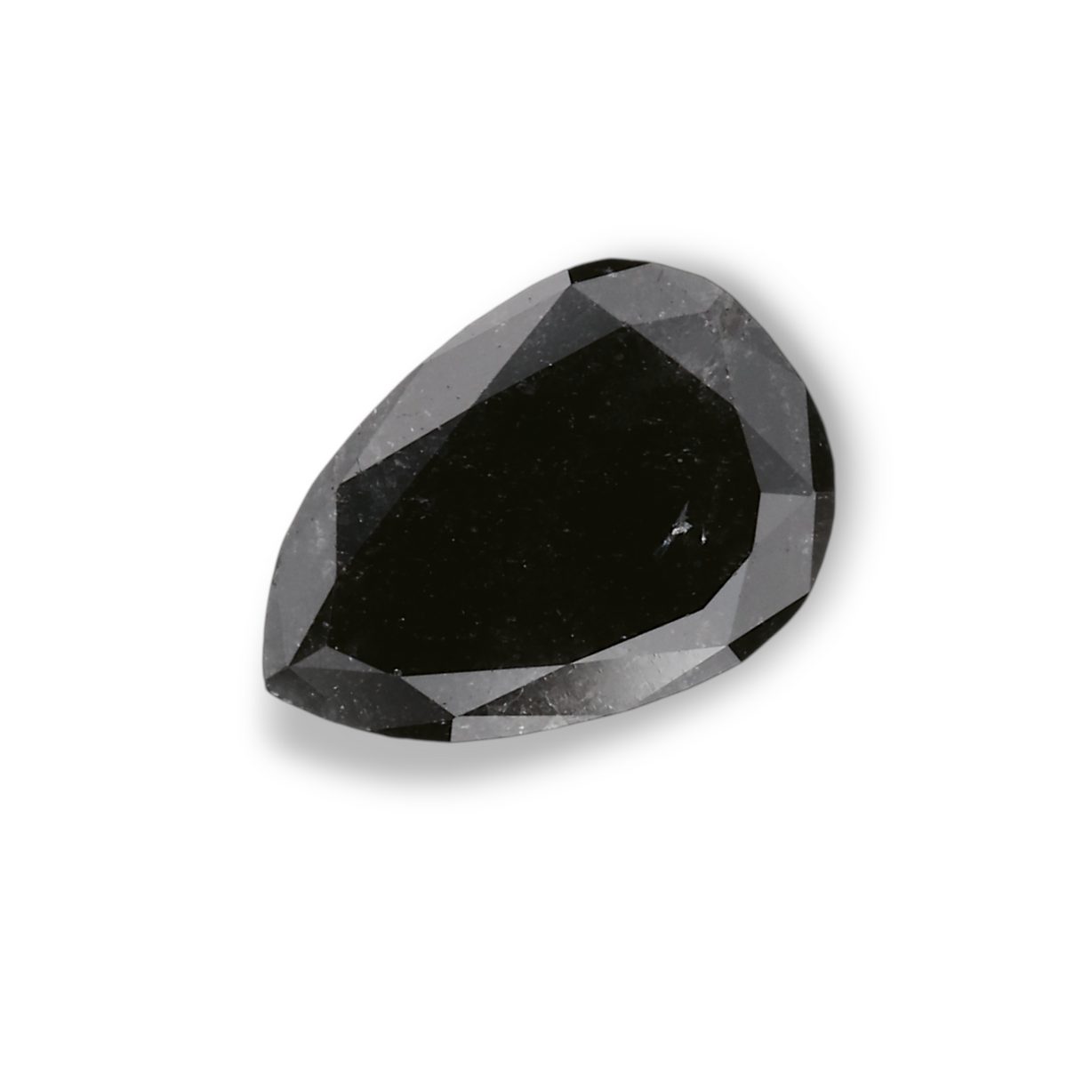 0.8 Carat Natural Black Pear Diamond GIA