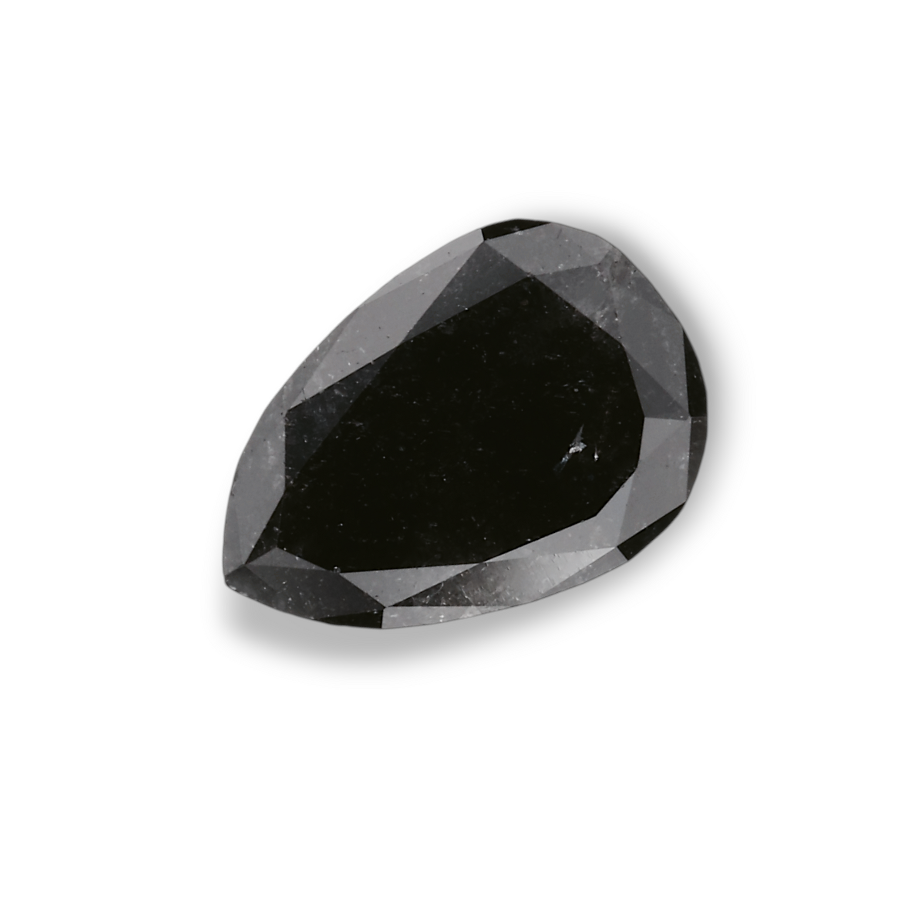 0.8 Carat Natural Black Pear Diamond GIA