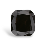 0.88 Carat Natural Black Cushion Diamond GIA