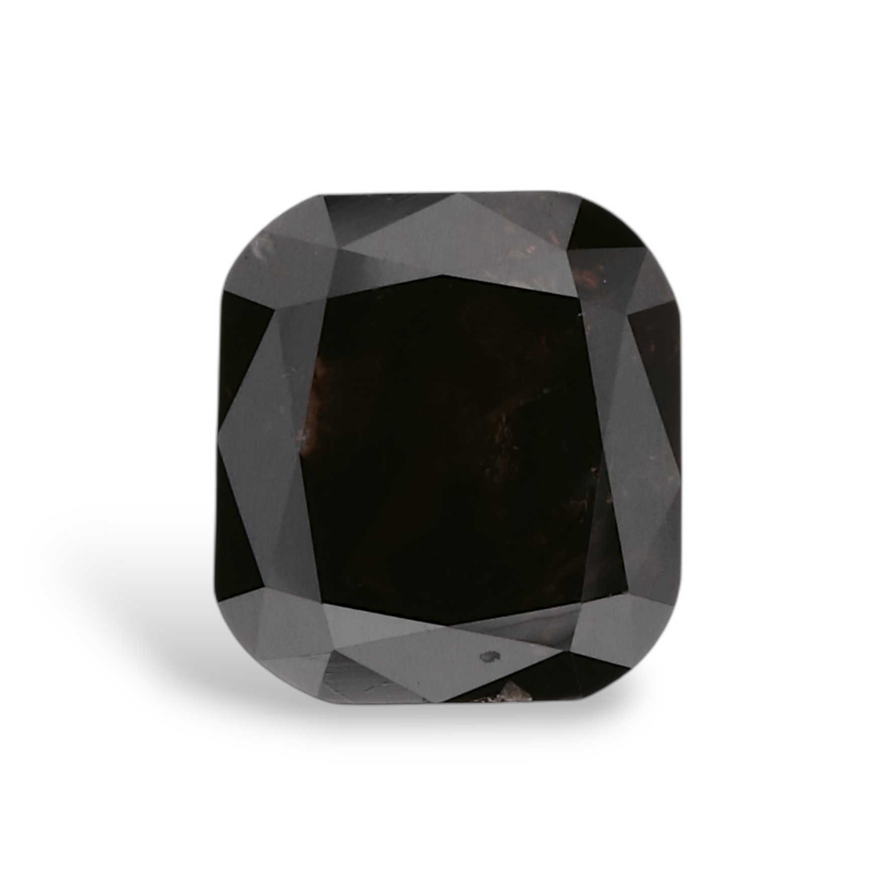 0.88 Carat Natural Black Cushion Diamond GIA