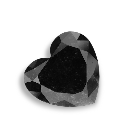 1.88 Carat Natural Black Heart Diamond GIA