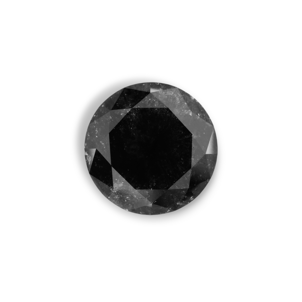 6.16 Carat Black Round Diamond
