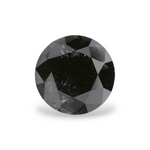 1.69 Carat Natural Black Round Diamond GIA