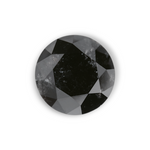 1.69 Carat Natural Black Round Diamond GIA