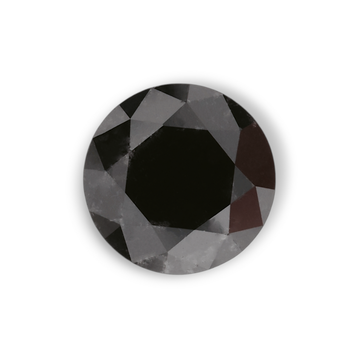 0.99 Carat Natural Black Round Diamond GIA
