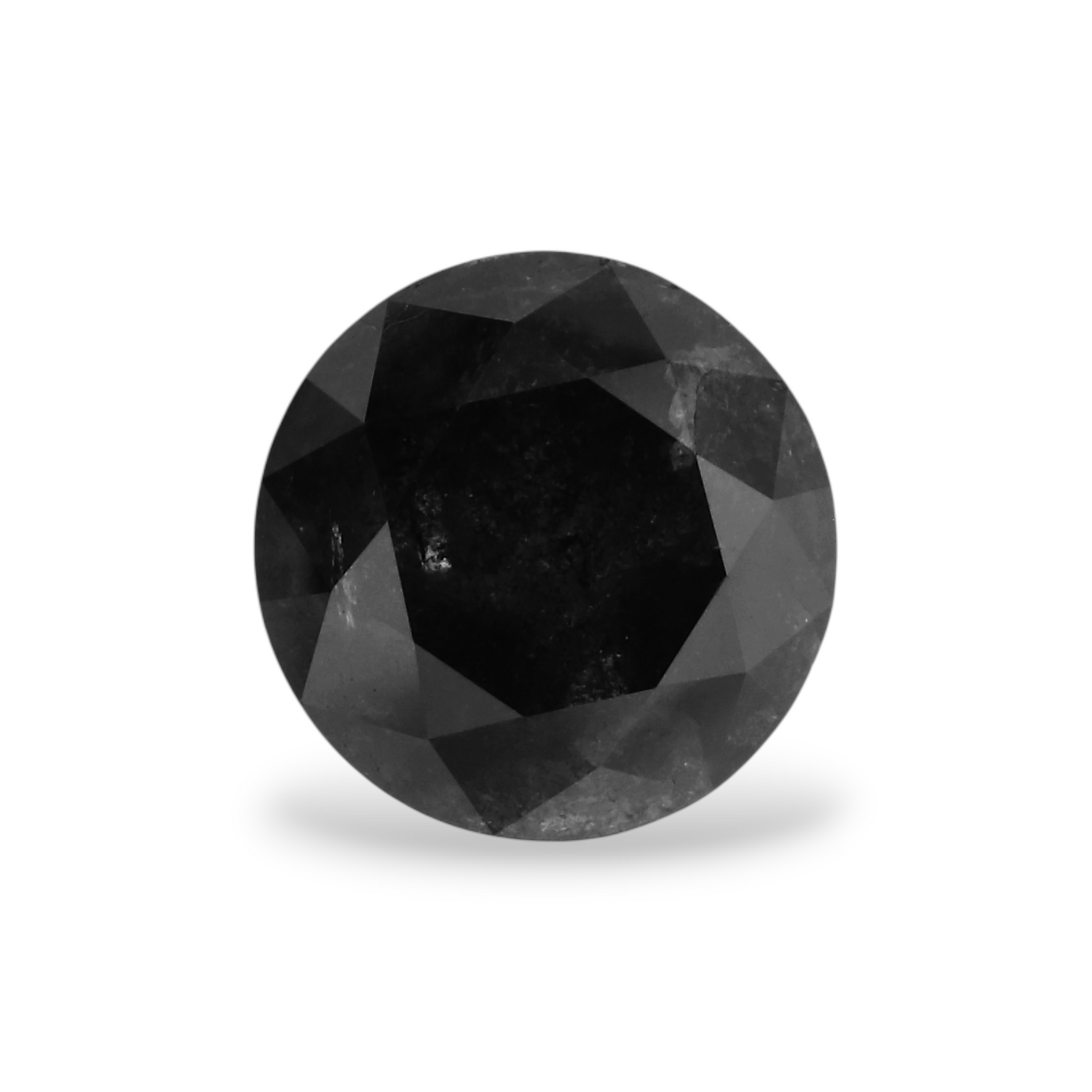1.4 Carat Natural Black Round Diamond GIA