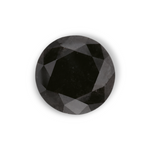 1.08 Carat Natural Black Round Diamond GIA