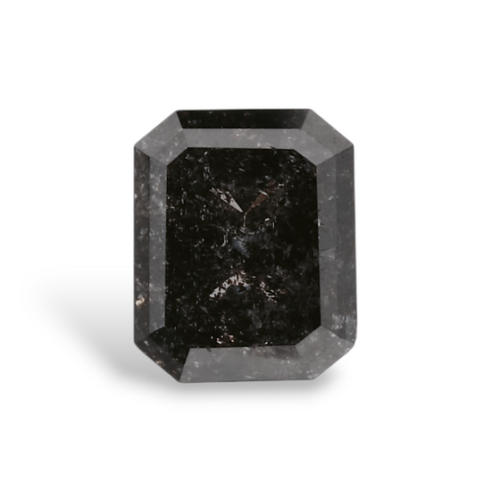 0.71 Carat Natural Black Emerald Diamond GIA