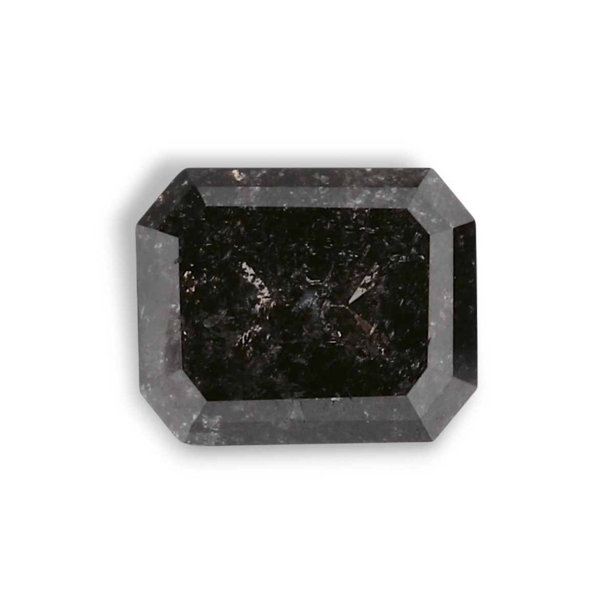 0.71 Carat Natural Black Emerald Diamond GIA