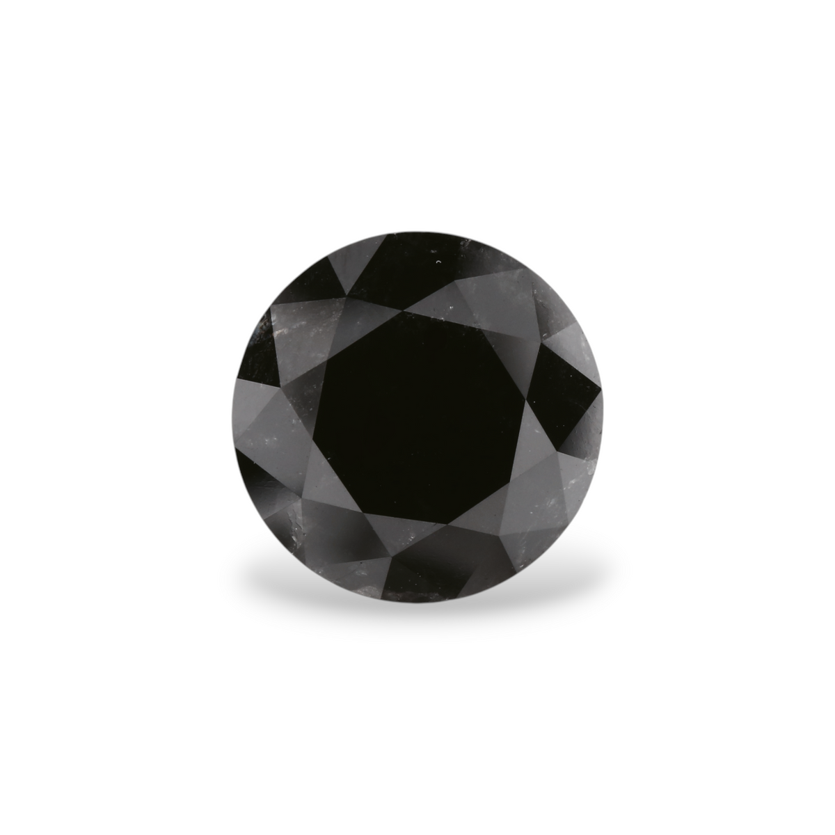 4.56 Carat Black Round Diamond