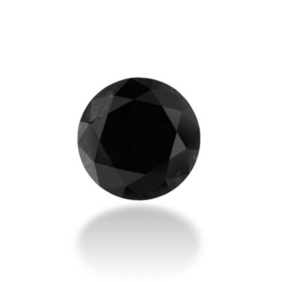 3.38 Carat Black Round Diamond