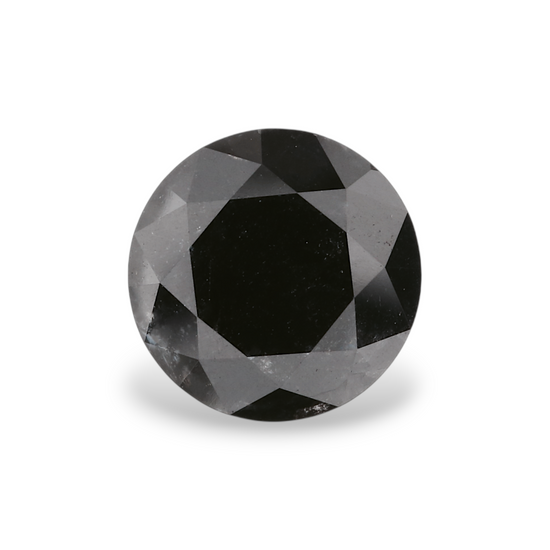 2.24 Carat Natural Black Round Diamond GIA