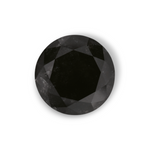 1.85 Carat Natural Black Round Diamond GIA