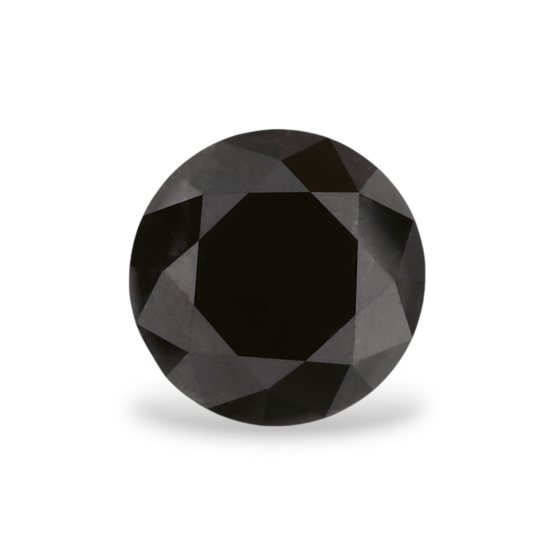 1.65 Carat Natural Black Round Diamond GIA