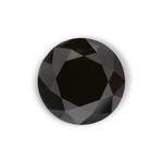 1.65 Carat Natural Black Round Diamond GIA