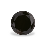 1.14 Carat Natural Black Round Diamond GIA
