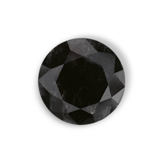 1.2 Carat Natural Black Round Diamond GIA