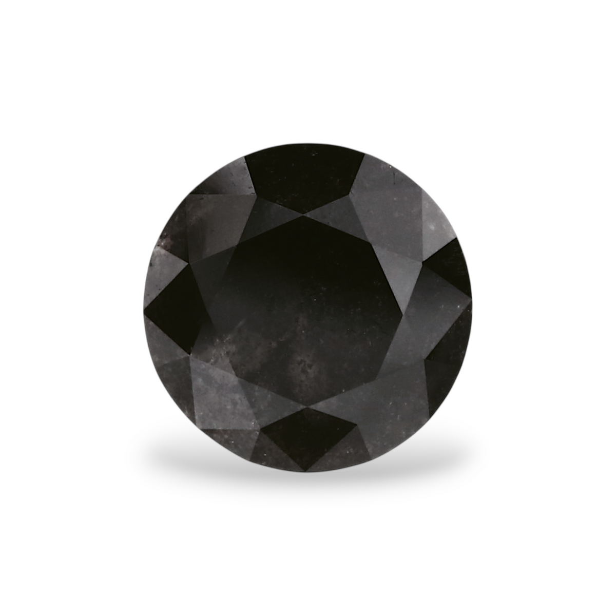 1.19 Carat Natural Black Round Diamond GIA
