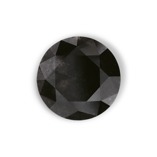 1.19 Carat Natural Black Round Diamond GIA