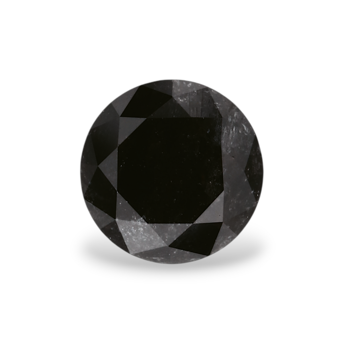 1.14 Carat Natural Black Round Diamond GIA