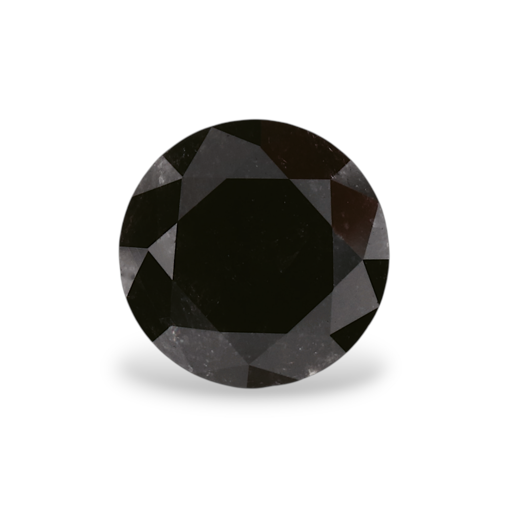 1.15 Carat Natural Black Round Diamond GIA