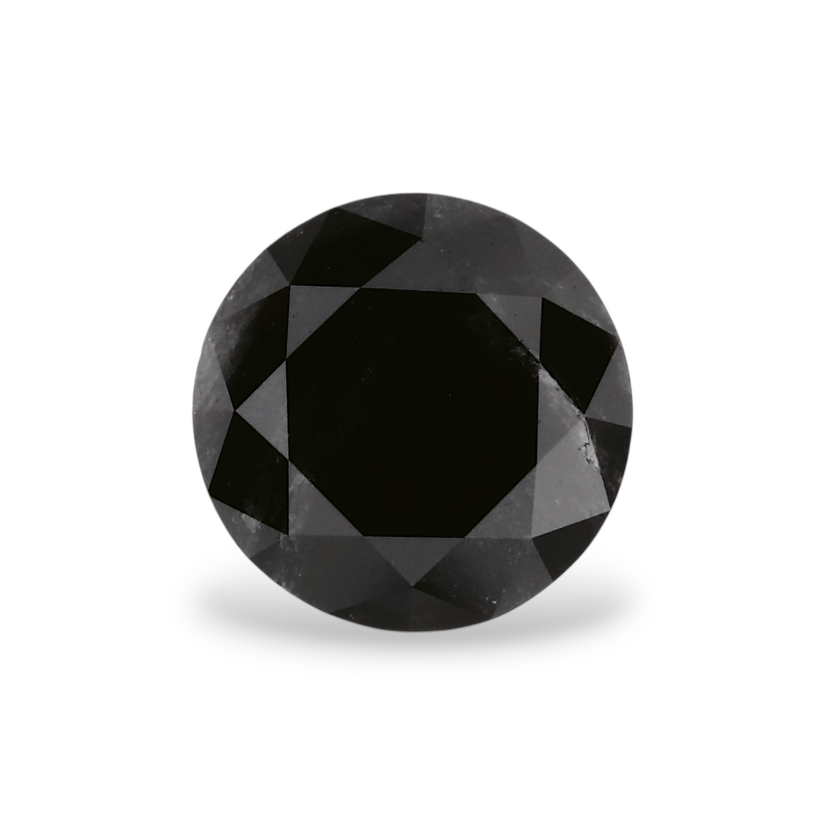 1.13 Carat Natural Black Round Diamond GIA