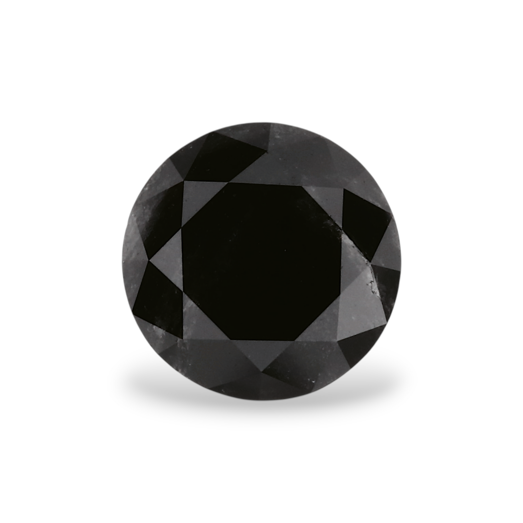1.13 Carat Natural Black Round Diamond GIA