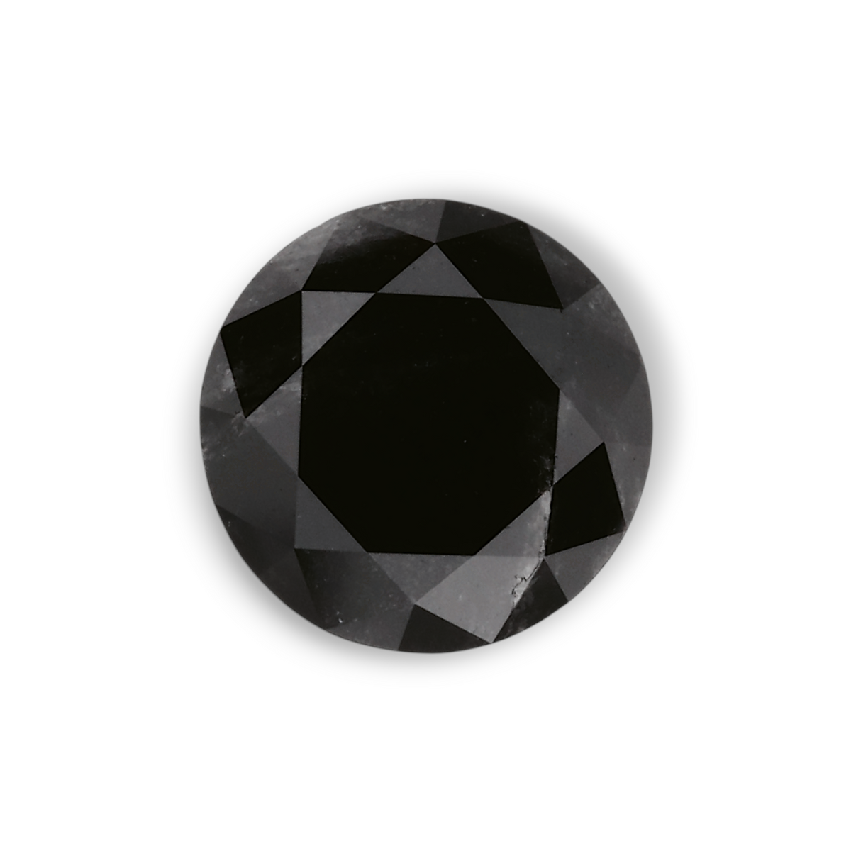 1.13 Carat Natural Black Round Diamond GIA