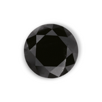 1.13 Carat Natural Black Round Diamond GIA