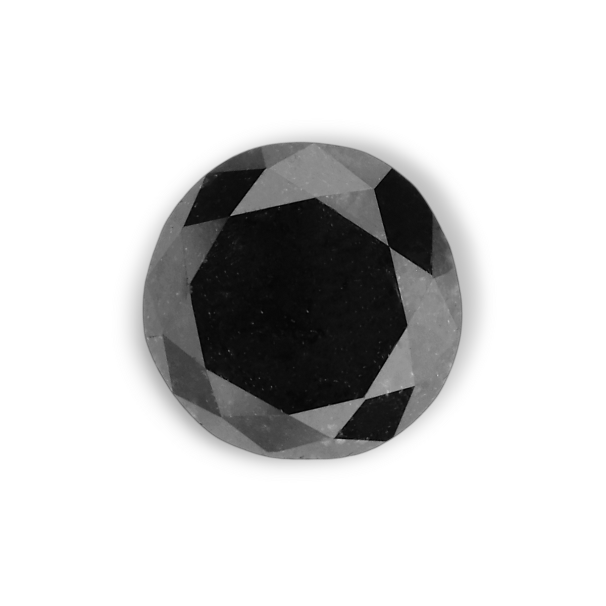 0.95 Carat Natural Black Round Diamond GIA