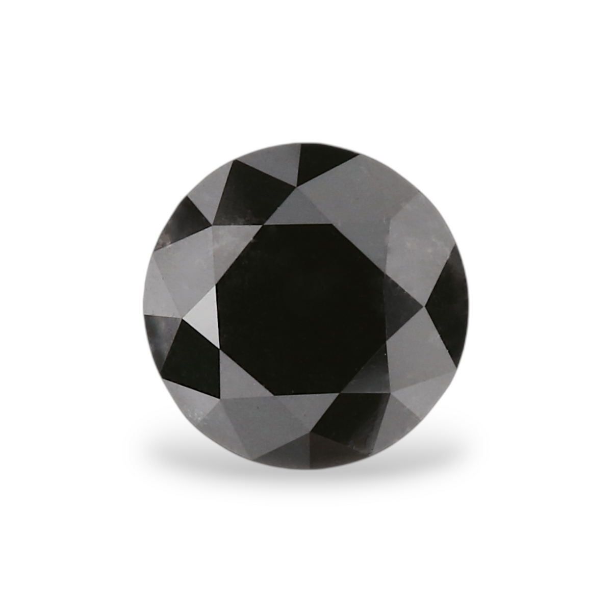 0.95 Carat Natural Black Round Diamond GIA