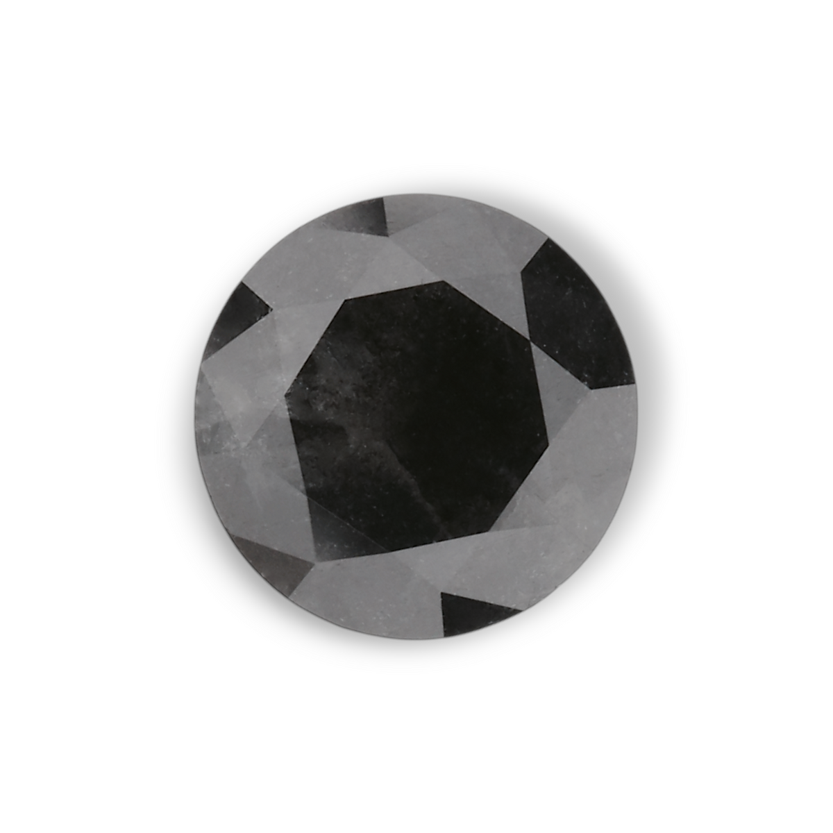 1 Carat Natural Black Round Diamond GIA
